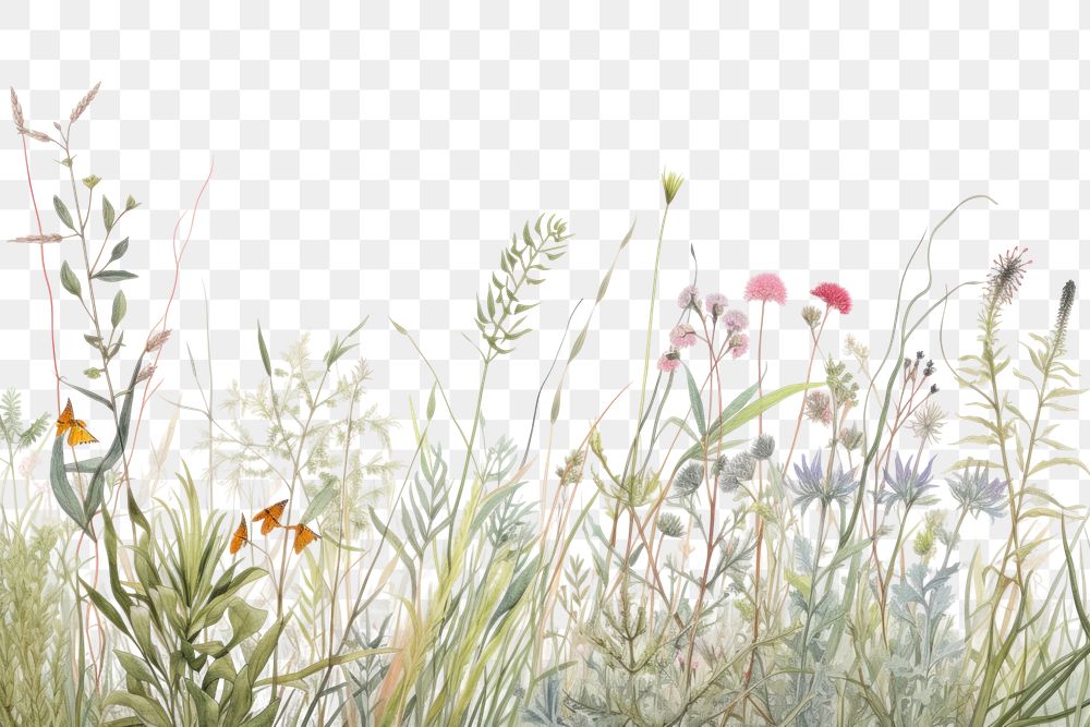 PNG Minimal meadow nature outdoors drawing