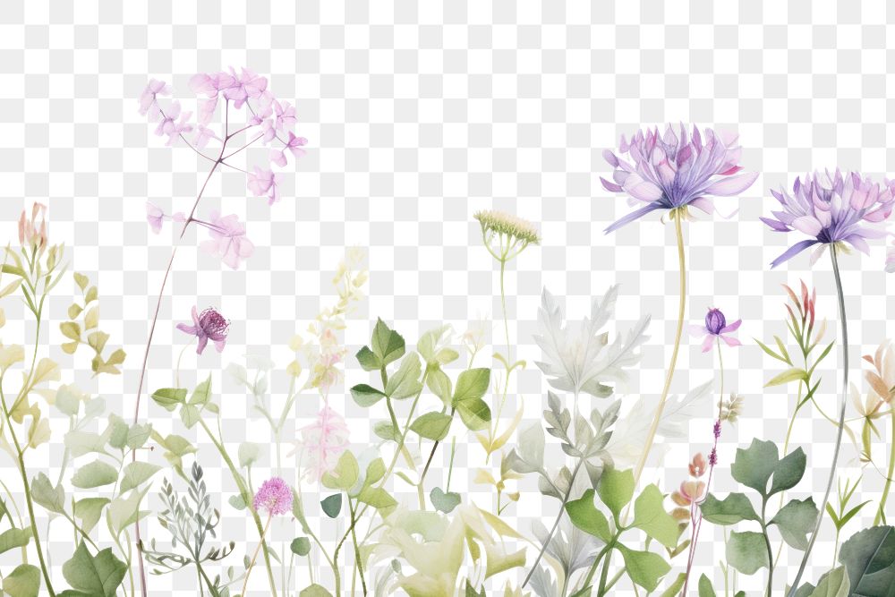 PNG Minimal purple flowers nature outdoors blossom.