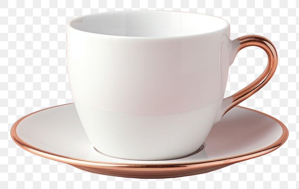 PNG Coffee cup mockup porcelain saucer drink.