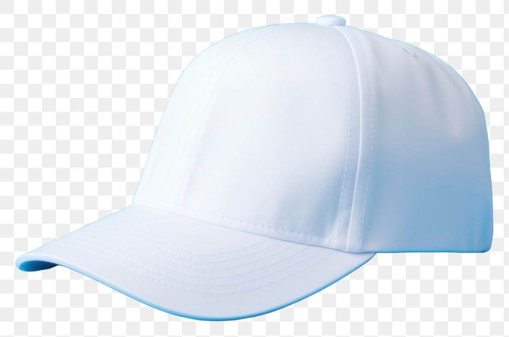 PNG Hat mockup white blue headgear.