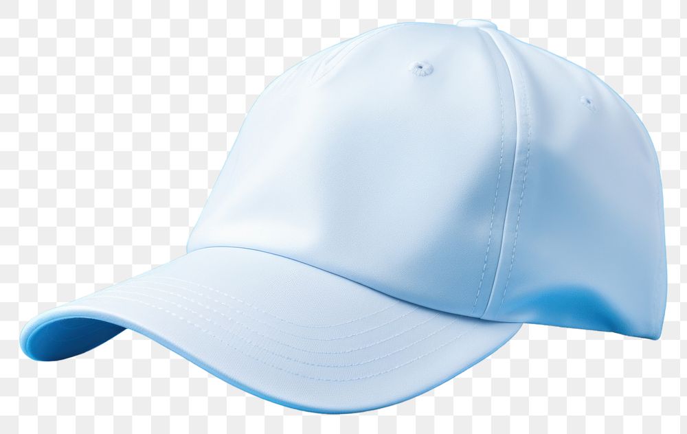 PNG Hat mockup white blue headwear.