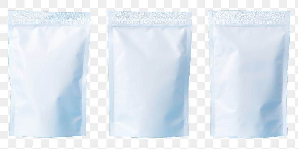 PNG Pouch bag mockup white blue plastic.