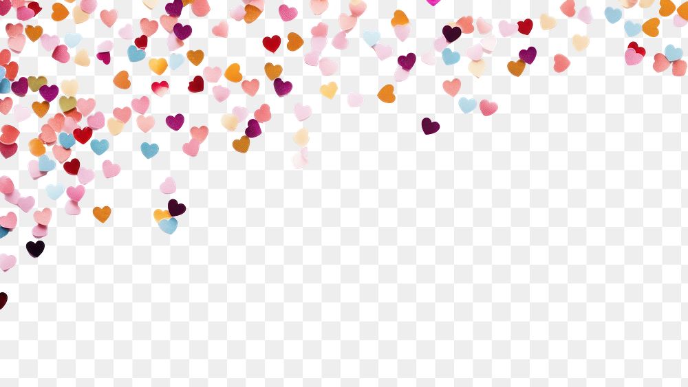 PNG Heart confetti backgrounds petal line.
