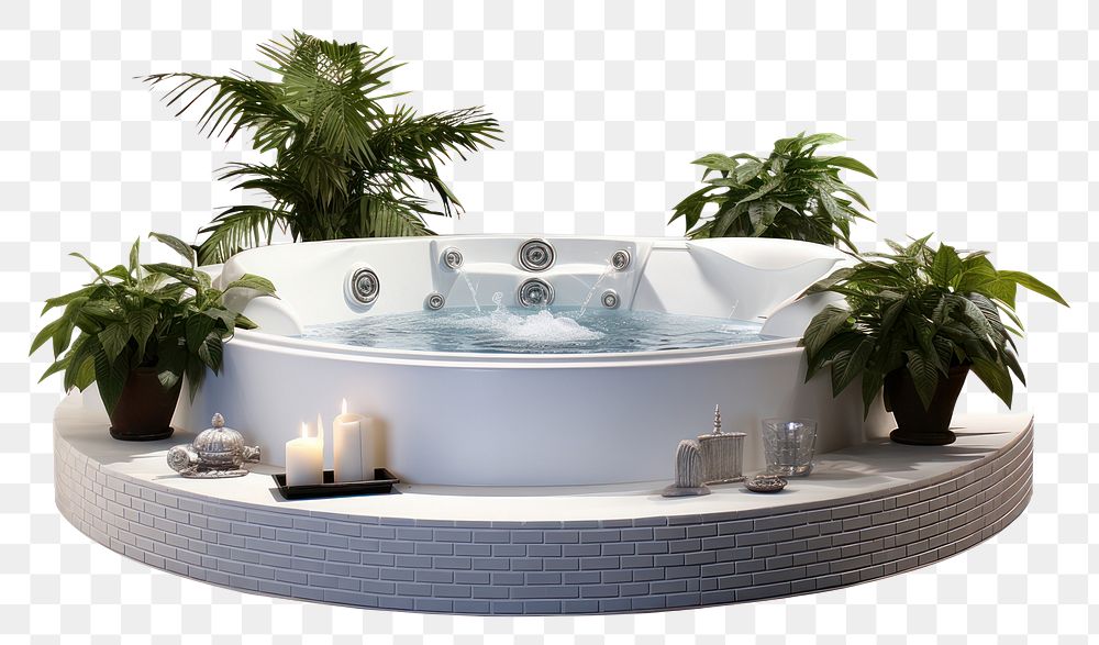PNG Jacuzzi Tub bathtub white background relaxation.