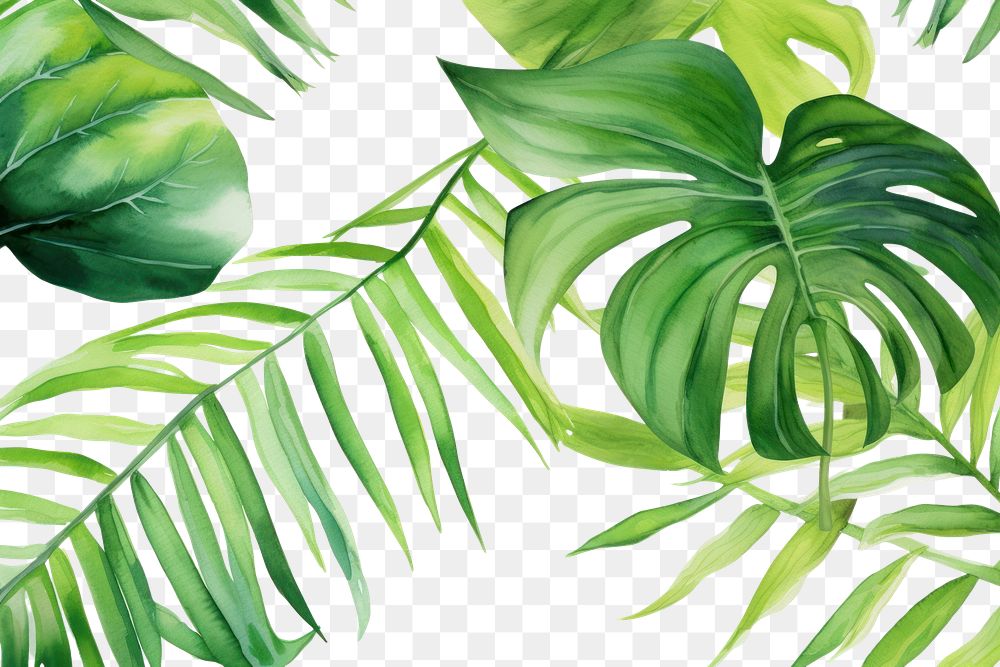 PNG Tropical leaves nature backgrounds tropics.