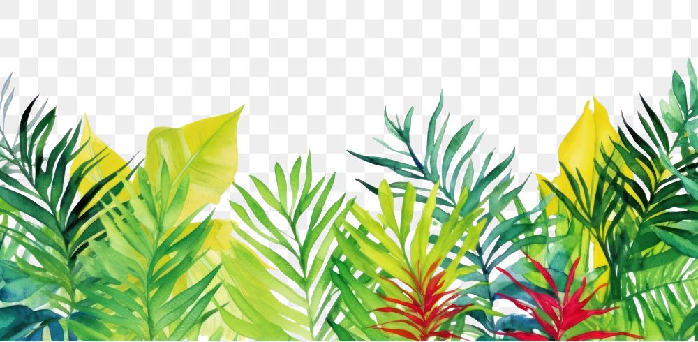 PNG Various and contrast color in tropical leaves nature backgrounds painting.