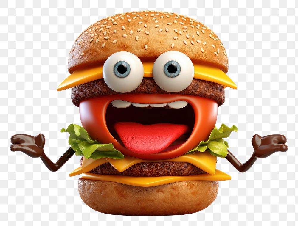 PNG Burger cartoon food anthropomorphic. 