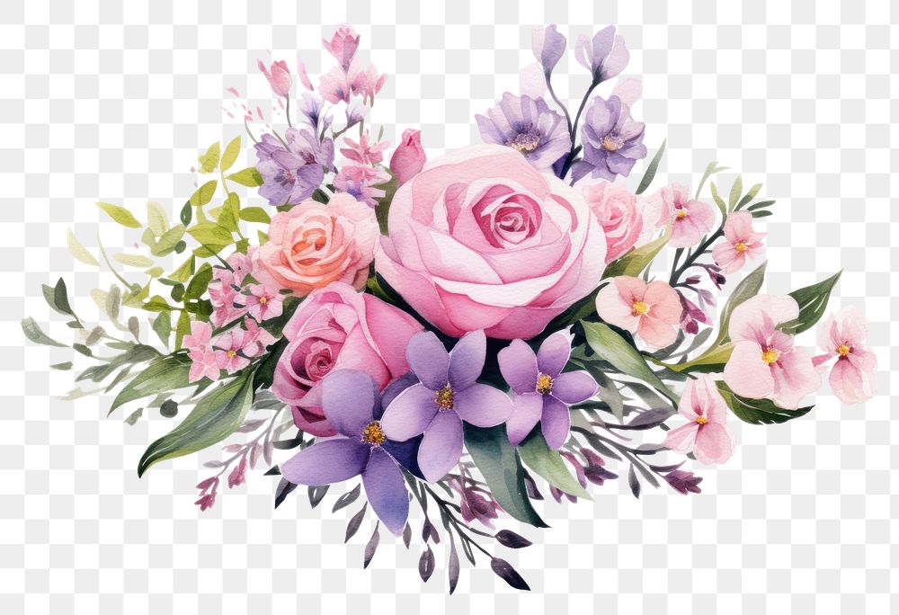 PNG Bouquet flowers different color | Premium PNG - rawpixel
