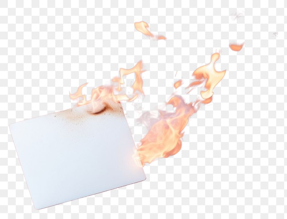 PNG Flame fire splattered rectangle.