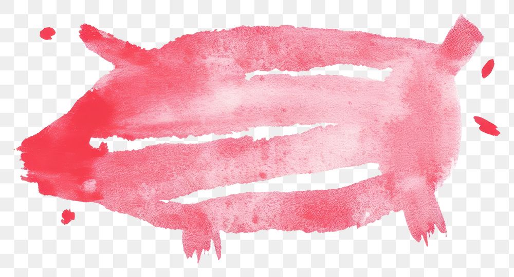 PNG Pig paint stain white background.