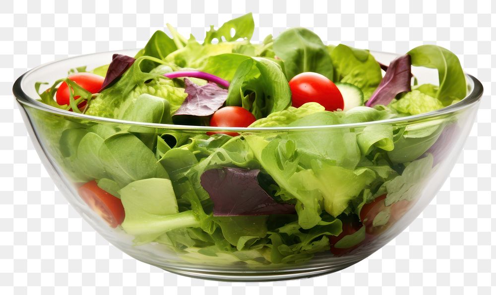 PNG  Salad bowl vegetable lettuce. AI generated Image by rawpixel.
