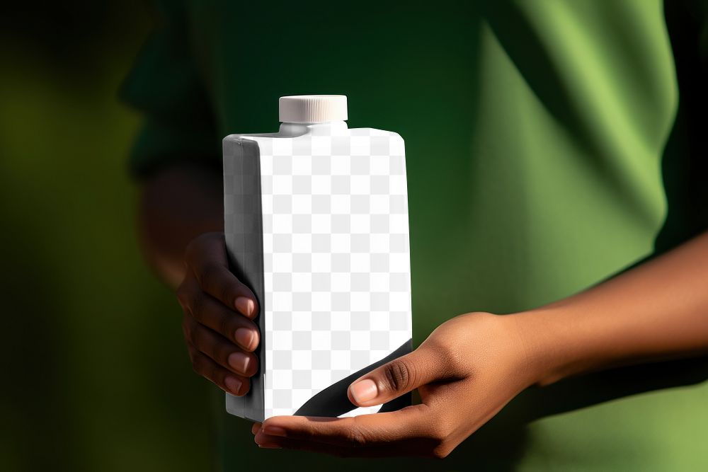 Milk carton png mockup, transparent design