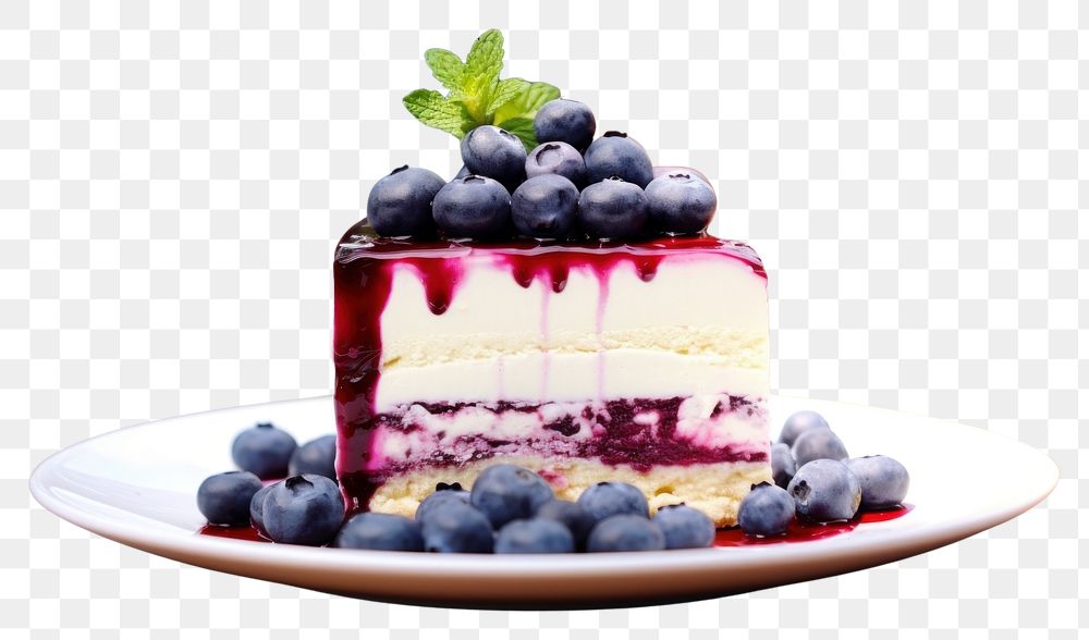 PNG  Cake blueberry cheesecake dessert.