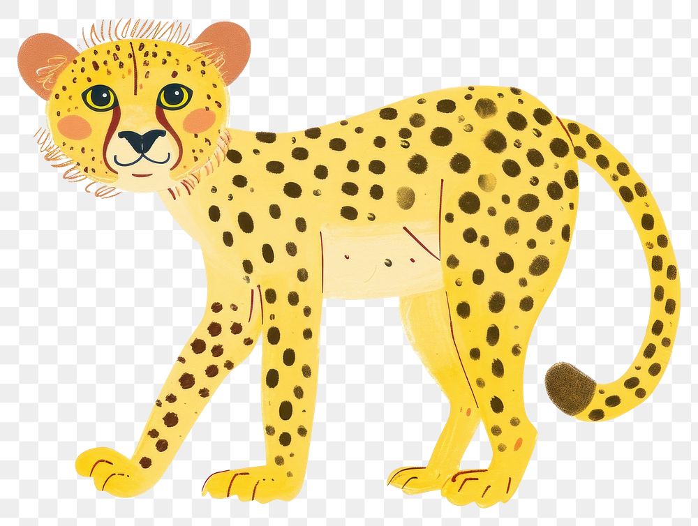 PNG  Cheetah animal mammal carnivora. AI generated Image by rawpixel.