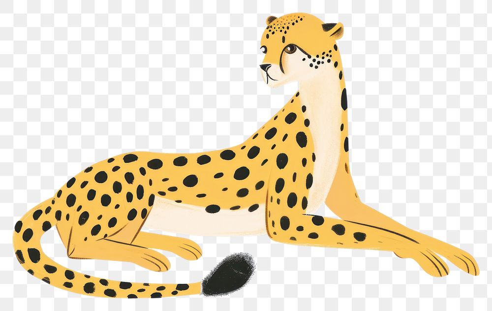 PNG  Cheetah wildlife animal mammal. AI generated Image by rawpixel.