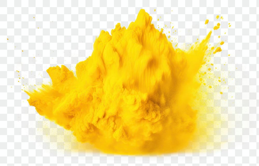 PNG  Powder yellow white background splattered. AI generated Image by rawpixel.