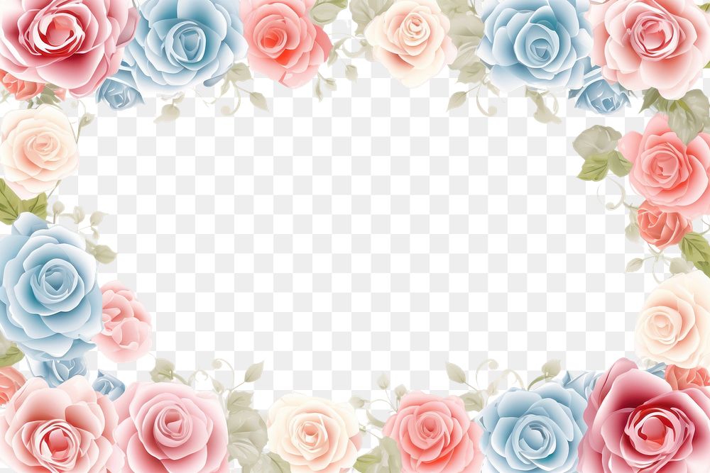 PNG  Roses mosaic frame backgrounds pattern flower.