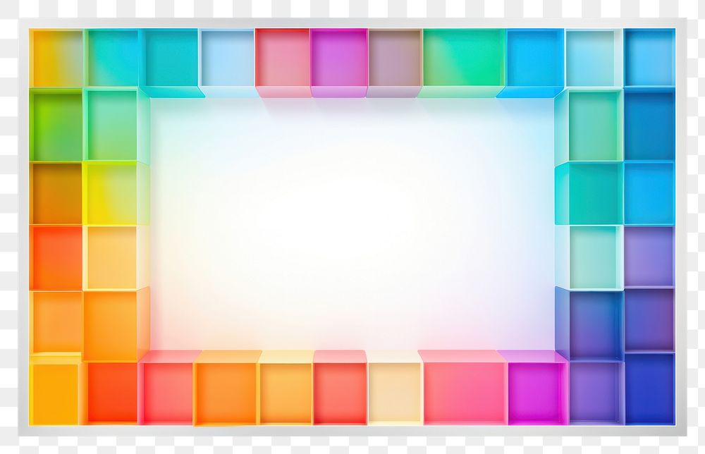 PNG  Rectangle backgrounds rainbow frame.