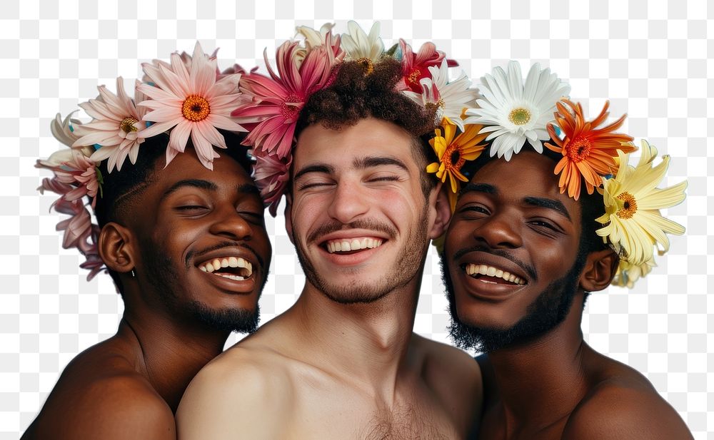PNG Flower laughing portrait adult.