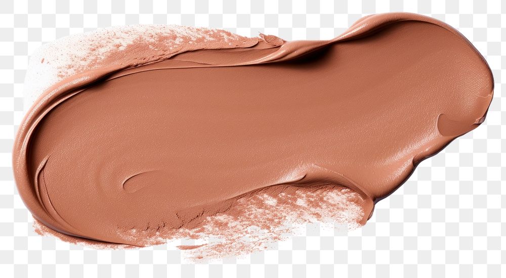 PNG Makeup foundation swatch brown white background cosmetics dessert.