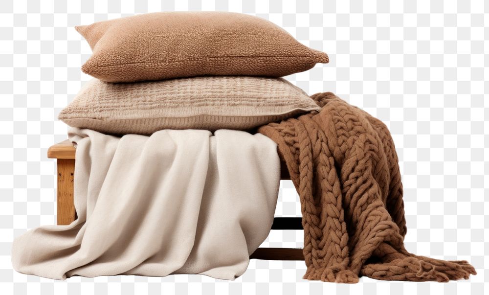 PNG  A bed pillow and a blanket furniture cushion linen