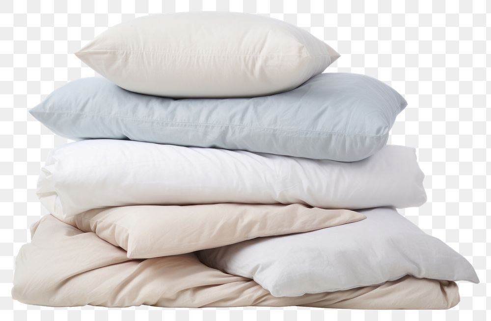 PNG  Bedding backgrounds pillow linen. AI generated Image by rawpixel.