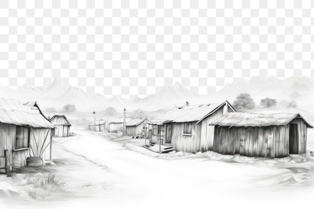 PNG Small village drawing sketch architecture. AI generated Image by rawpixel.