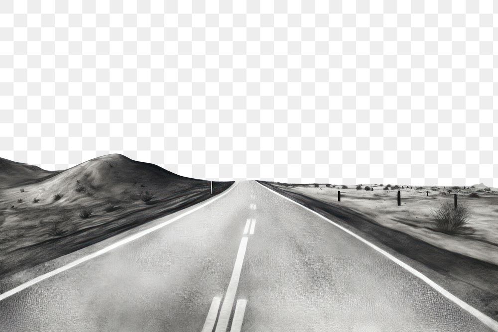 PNG Road highway drawing sketch. AI generated Image by rawpixel.