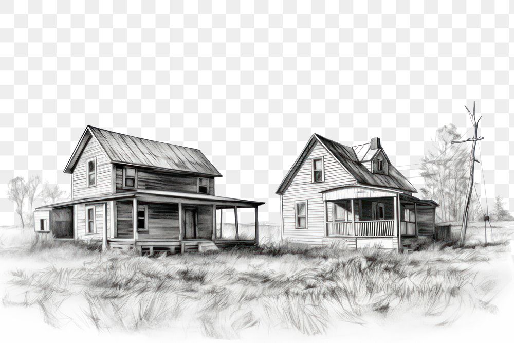 PNG House and barn drawing sketch architecture. AI generated Image by rawpixel.
