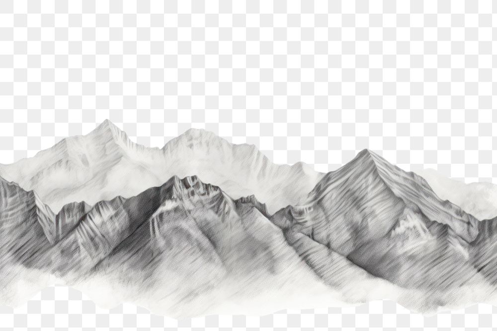 PNG Hill and mountain drawing sketch nature. AI generated Image by rawpixel.