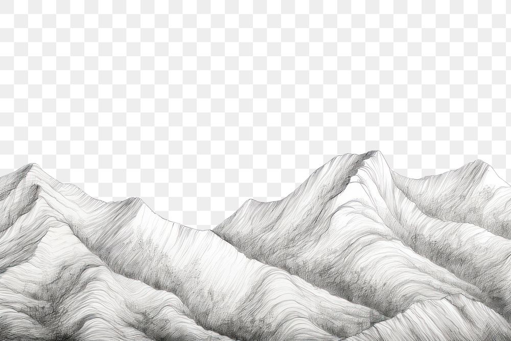 PNG Hills drawing sketch white. AI generated Image by rawpixel.