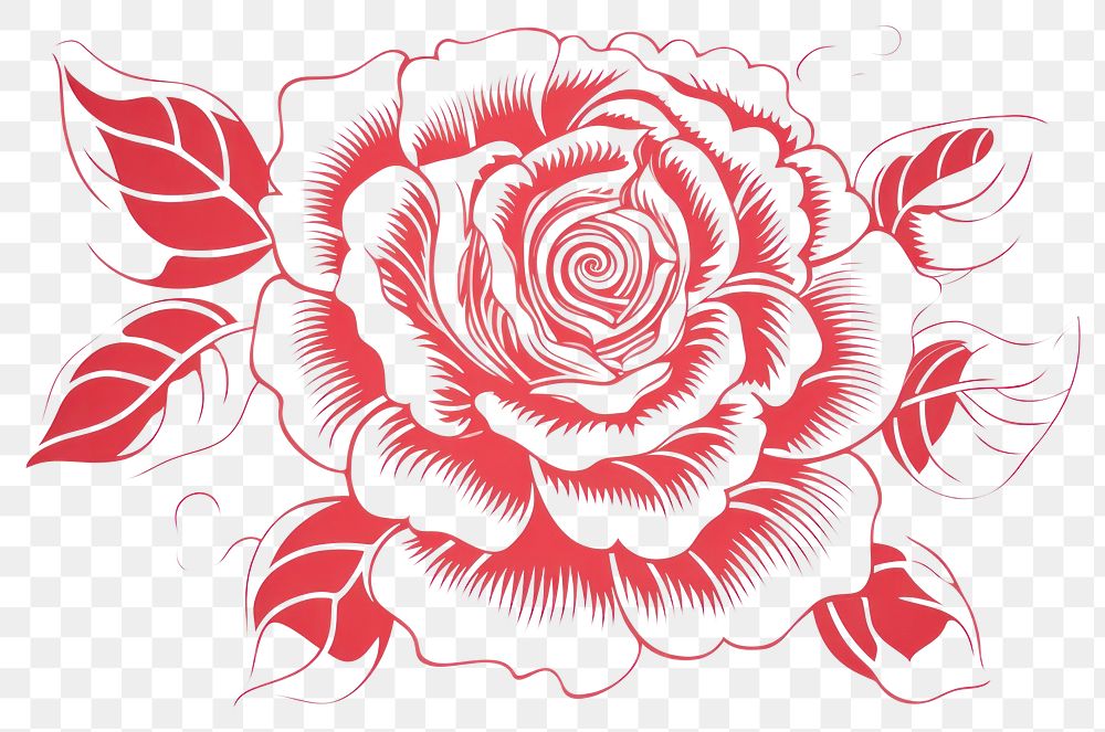 PNG  Rose pattern drawing flower.