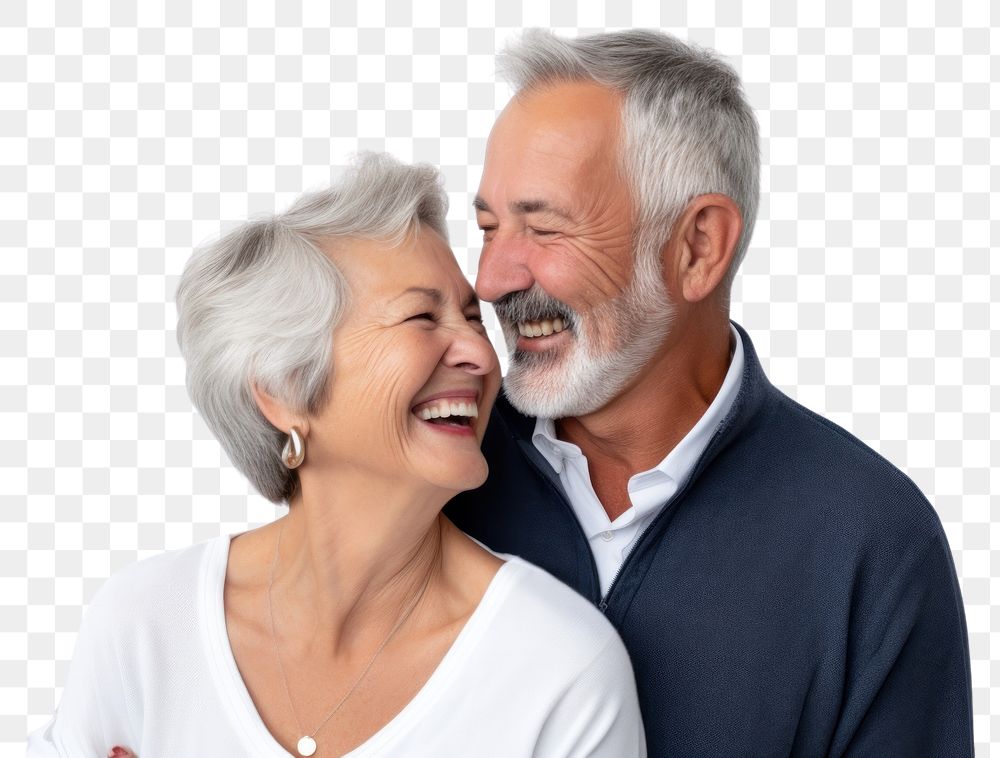 PNG  Couple laughing portrait adult. AI generated Image by rawpixel.