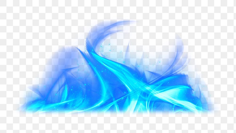Png retro blue fire flame border