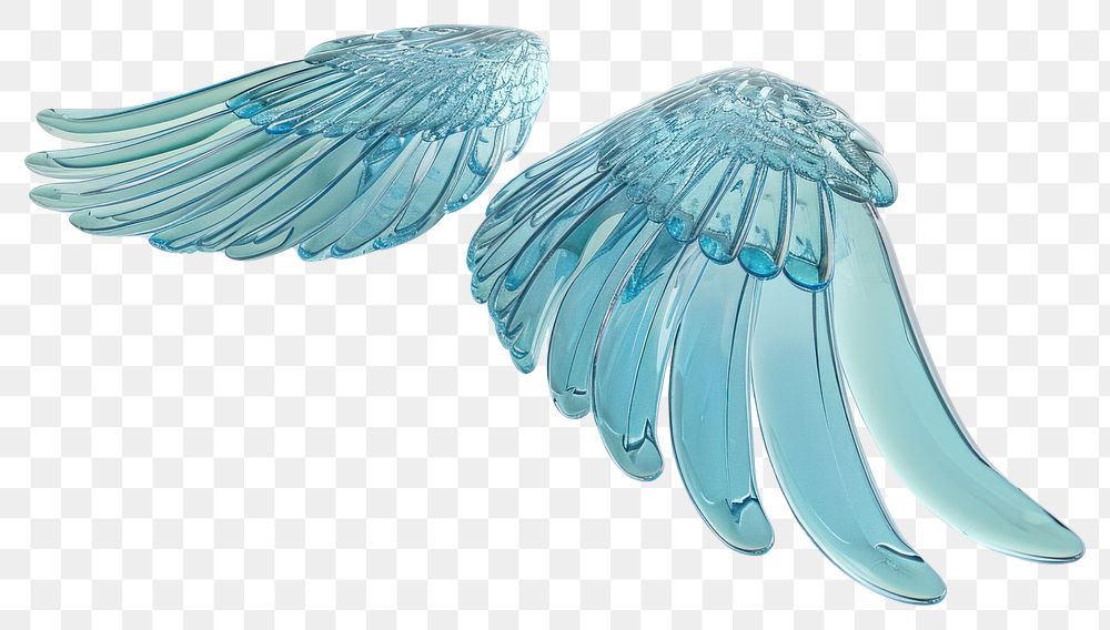 PNG Angle wing icon turquoise jewelry cutlery.