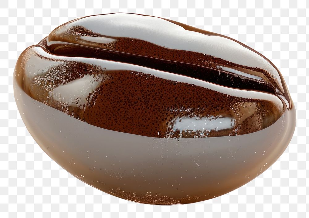 PNG Coffee bean simple shape white background confectionery freshness.