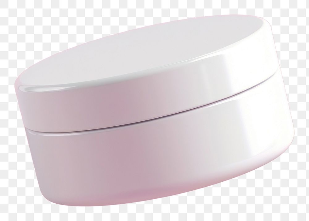 PNG Cosmetic jar mockup pink porcelain lighting.