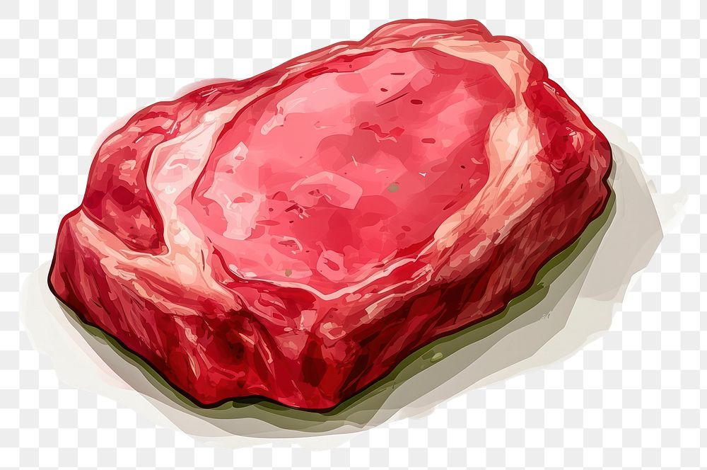 PNG Raw meat beef food white background.