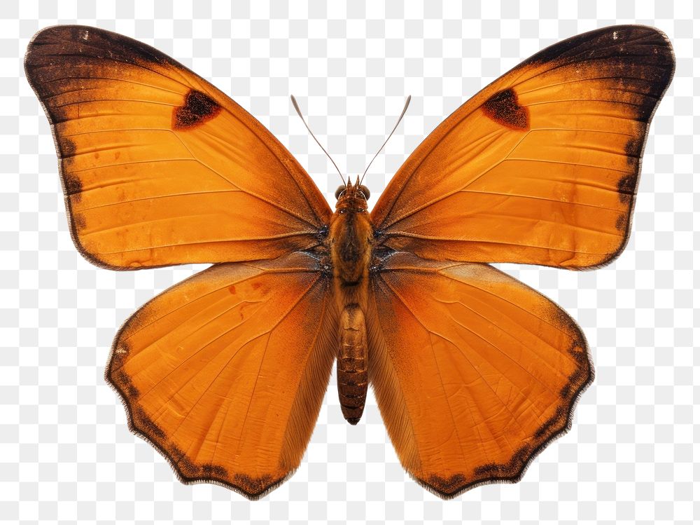 PNG Real Pressed a orange butterfly insect animal moth.