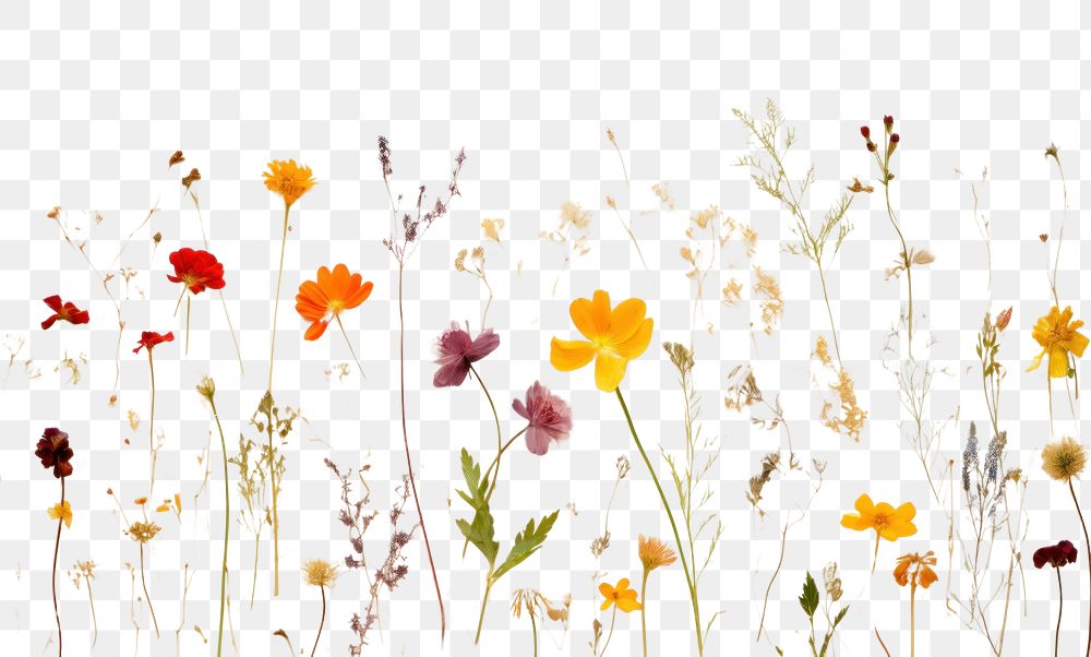 PNG Real Pressed spring flowers backgrounds nature plant