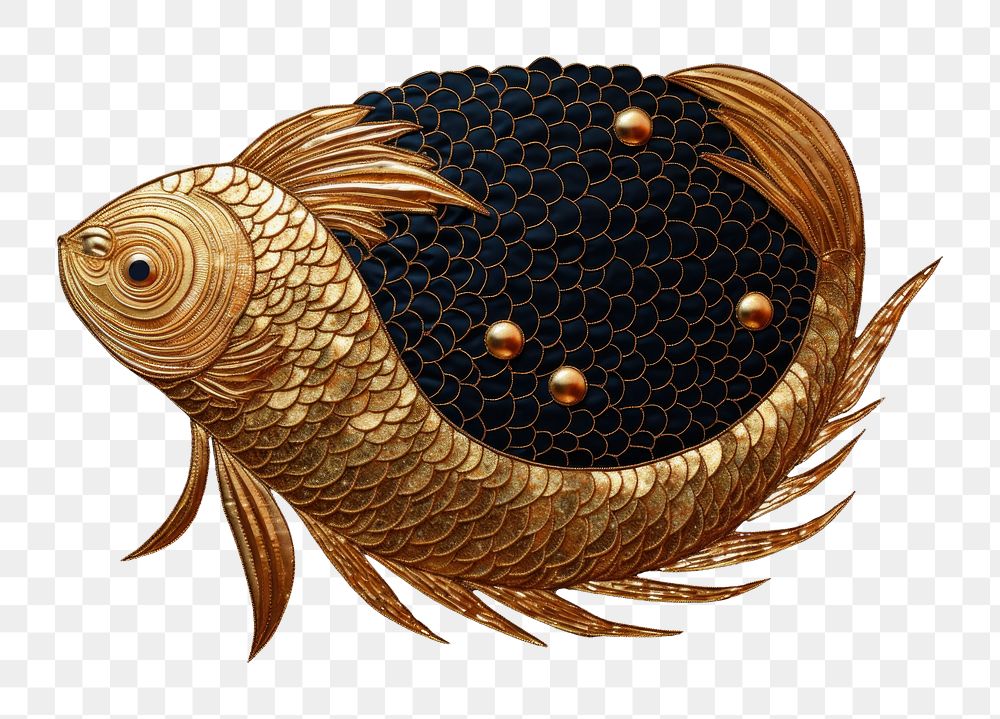PNG Golden moon fish jewelry animal.