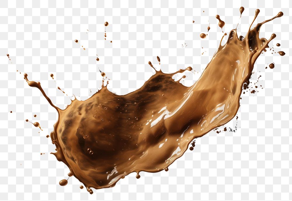PNG Coffee stain effect black background refreshment splattered.