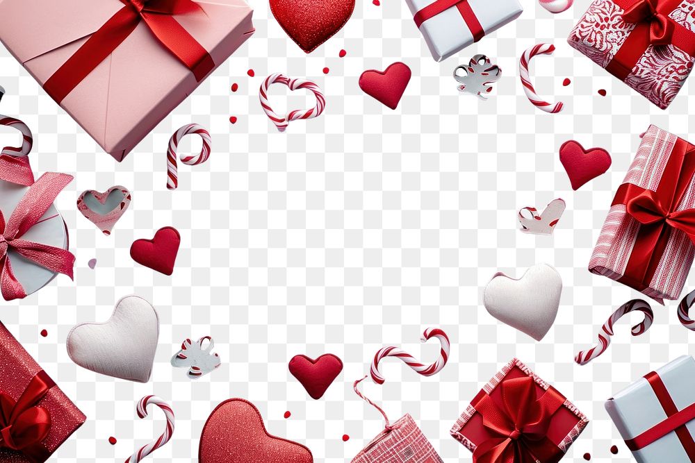 PNG Heart gift box backgrounds celebration decoration. 