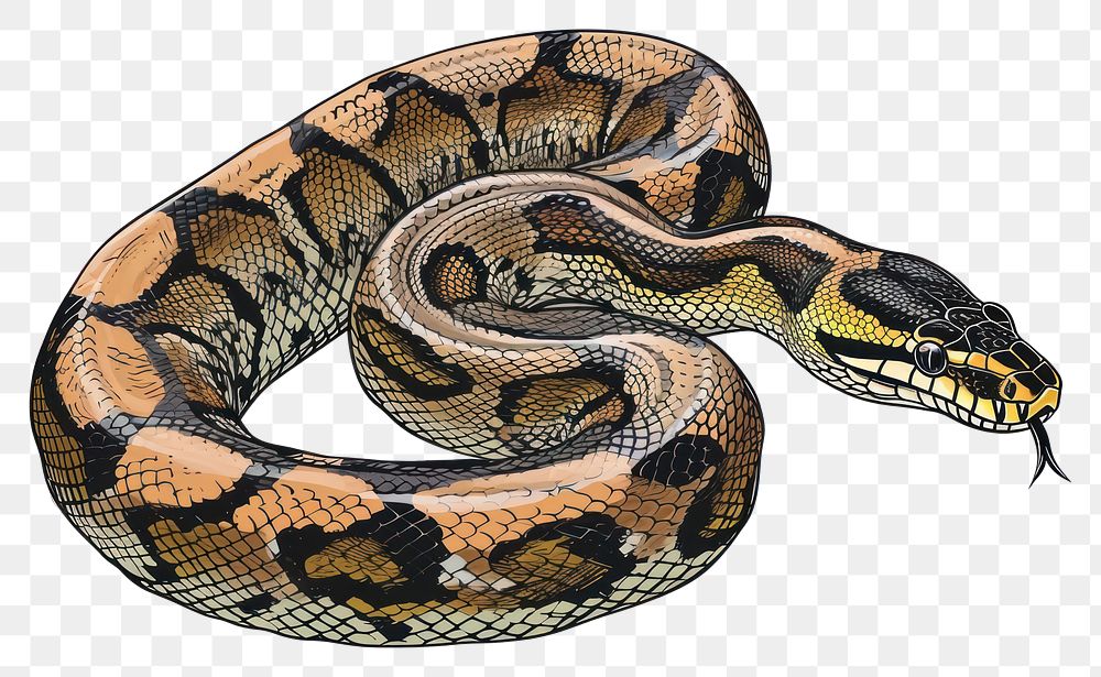 PNG Python reptile animal snake.
