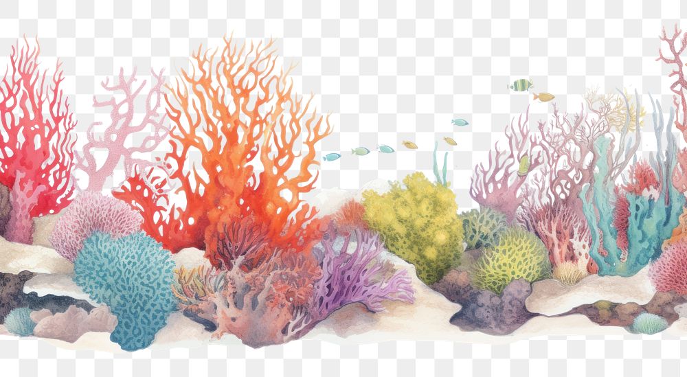 PNG Colorful coral reef aquarium outdoors nature.