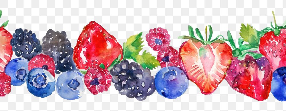 PNG Berries strawberry blueberry raspberry.