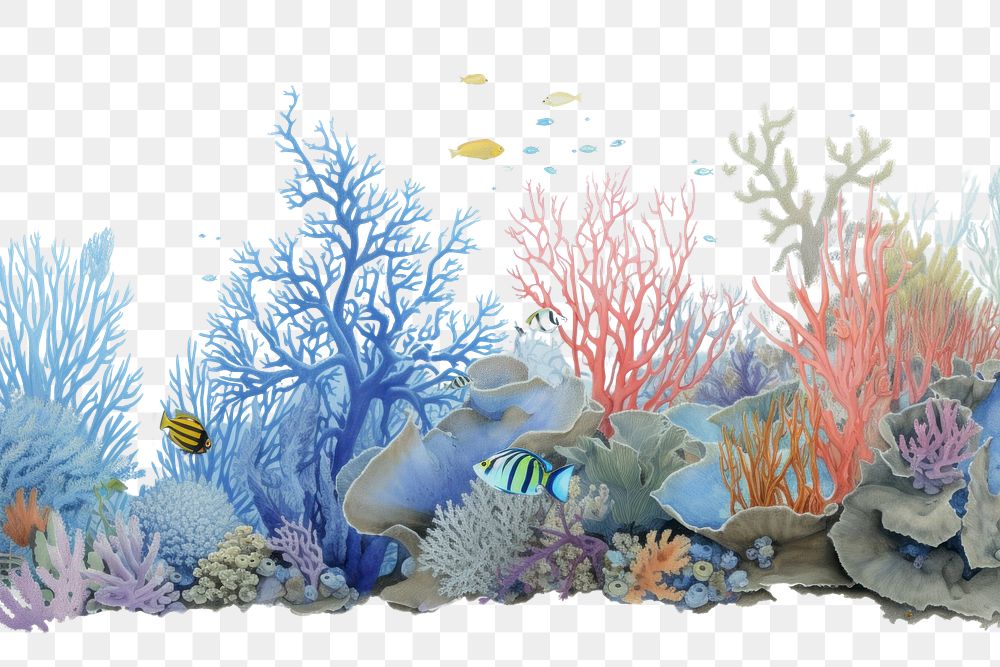 PNG Blue coral reef aquarium outdoors nature.