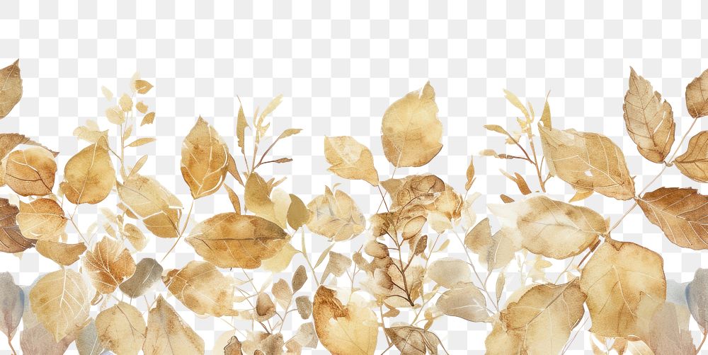 PNG Gold color leaves backgrounds pattern plant.