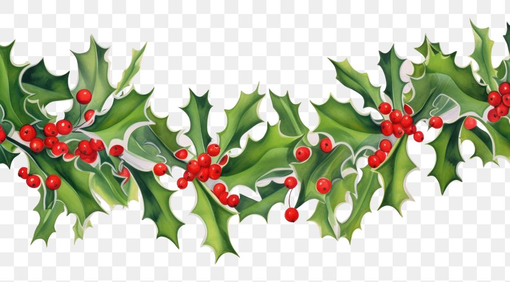 PNG Holly pattern plant leaf.