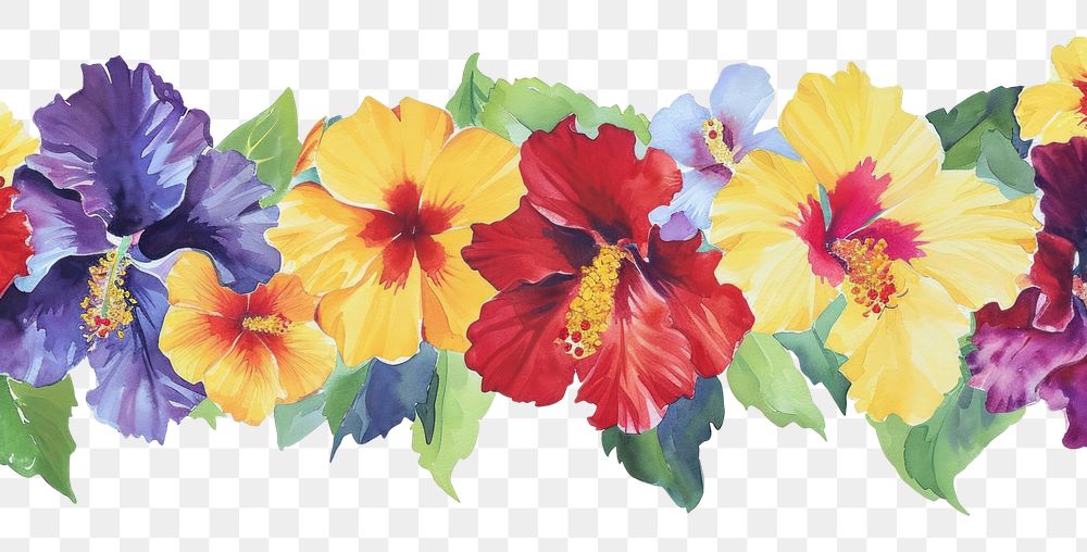 PNG Hibiscus flower plant white background.